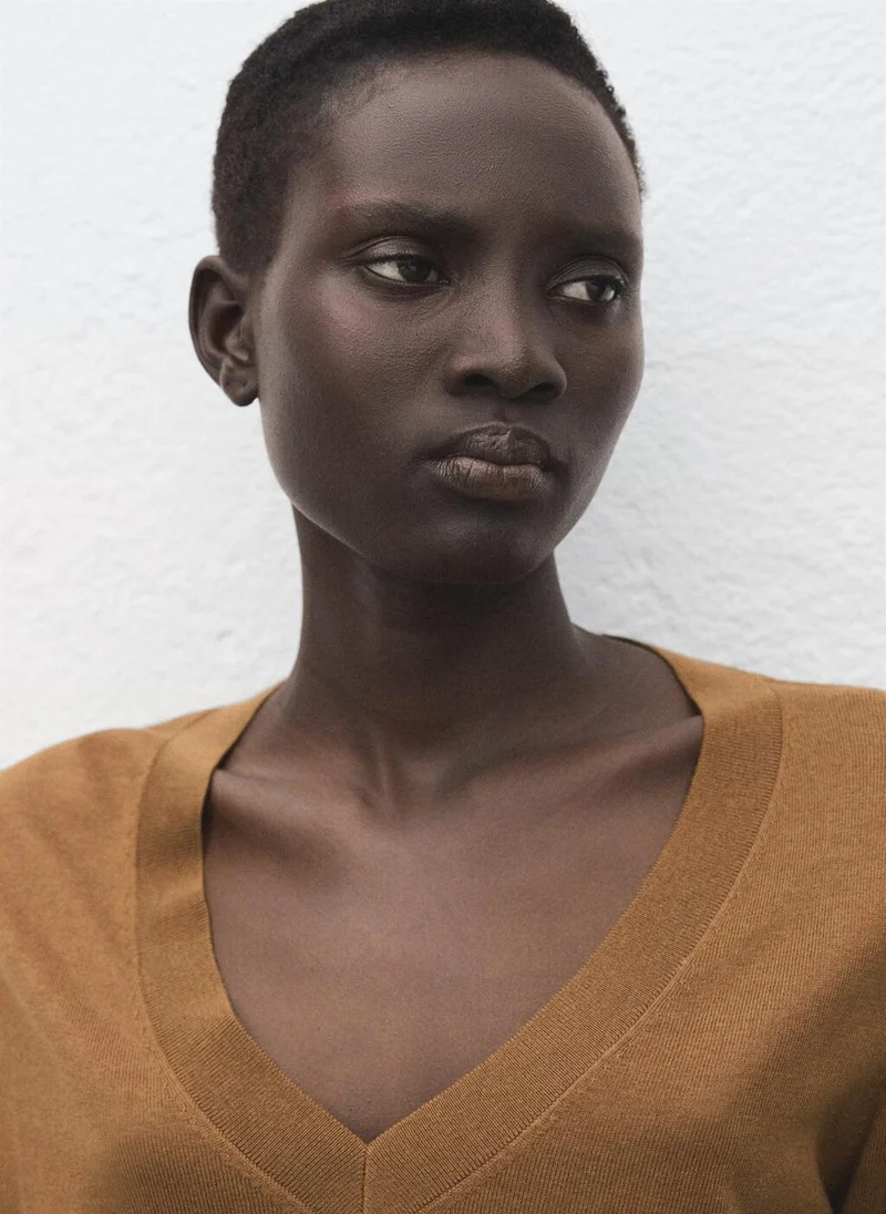 MANGO  V-neck knit sweater for Women | Best Price UAE